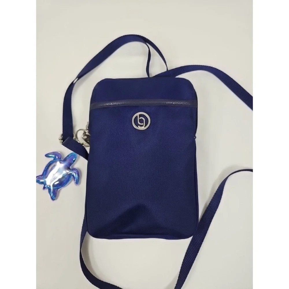 BG By Baggaloni Crossbody Bag Purse Solid Blue RFID ID Card Organizer NWOT